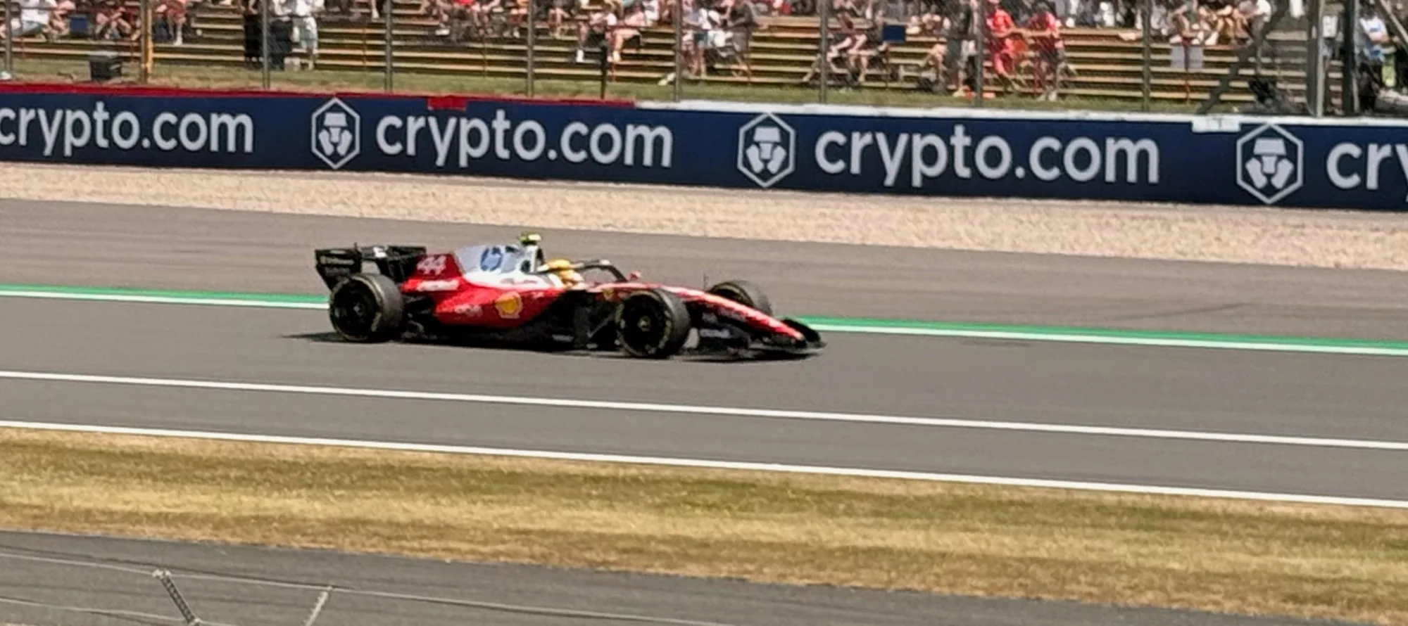 Formula 1 car racing at the British Grand Prix